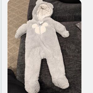Disney Gray Bear Footie Onesie